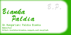 bianka paldia business card